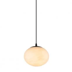 Halo Design Handmade Opal Hvid Glas Pendel Ø22cm Stofkabel - 738953