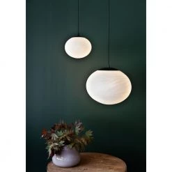 Halo Design Handmade Opal Hvid Glas Pendel Ø22cm Stofkabel - 738953 -homeshop Salgsbutik unnamed file 1076