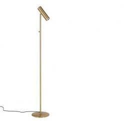 Homeshop Gulvlampe Lampe I Messing Med Stofledning På 210 Cm Pære: GU10/5W LED IP20 - 6409104