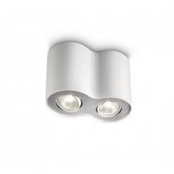 Philips Pillar Plate/spiral Hvid 2x50w