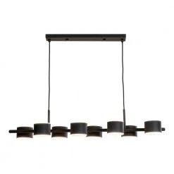 Homeshop Pendel Lampe I Sort Med Stofledning På 200 Cm Pære: 8 X G9/2,5W LED IP20 - 6409119