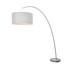 Sompex Gulvlampe Fisher Hvid Metal Satin-Hvid - Højde 225-250 Cm