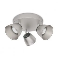 Philips County Plate/spiral Nikkel 3x4w