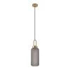 Homeshop Pendel Pendel I Cylinderformet Mat Smokey Glas Og Messingfatningn150 Cm Stofledning Pære: E27/40W - 6406115 -homeshop Salgsbutik unnamed file 2358