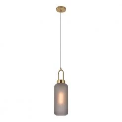 Homeshop Pendel Pendel I Cylinderformet Mat Smokey Glas Og Messingfatningn150 Cm Stofledning Pære: E27/40W - 6406115 -homeshop Salgsbutik unnamed file 2359