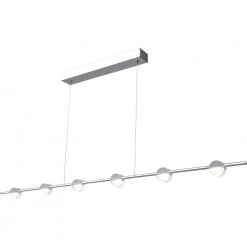 Sompex Loftlampe Mary, 6lys Rund Krom-Hvid - Højde 150 Cm
