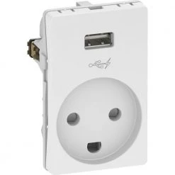 Lauritz Knudsen LK Fuga Stikkontak Usb Lader 1 1/2 Modul, Usb, 5v Hvid - 506D67111L -homeshop Salgsbutik unnamed file 2674