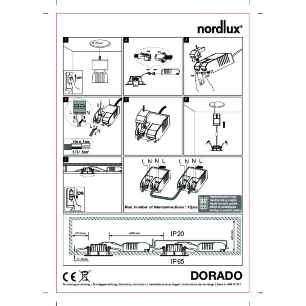 Nordlux Dorado 2700K 3-Kit Dim Indbygningsspot - Hvid 6 Nordlux Dorado 2700K 3-Kit Dim Indbygningsspot - Hvid - Billede 4