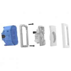 Lauritz Knudsen LK Fuga Kombi Stikkontakt M/jord 1 1/2 Modul Hvid - 541D68221L