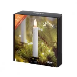 Sompex Julgranslys - SHINE LED - Sæt 5 Stk Elfenben - Højde 13 Cm