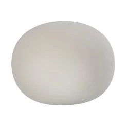 Sompex Lampe Glas Oval 12 Hvid - Højde 10 Cm