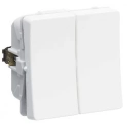 Lauritz Knudsen LK Fuga Afbryder Krone 1 Modul Hvid - 542D60051L