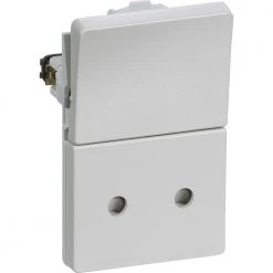 Lauritz Knudsen LK Fuga Stikkontakt Uden Jord 1 1/2 Modul, 2p Lysegrå - 501D51142L