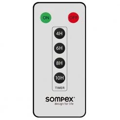 Sompex Fjernbetjening Til Flamme LED Grå - Højde 8,5 Cm