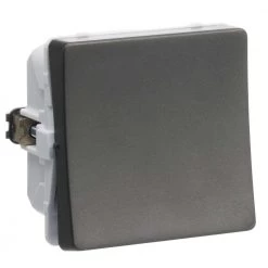 Lauritz Knudsen LK Fuga Afbryder 1-pol 1 Modul Koksgrå - 542D80011L