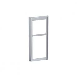 Lauritz Knudsen LK Fuga Soft Design + Ramme 2 1/2 Modul Stålmetallic - 560D70251L