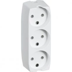 Lauritz Knudsen LK Stikdåse 3r U/j U/l Hvid - 210A16041L