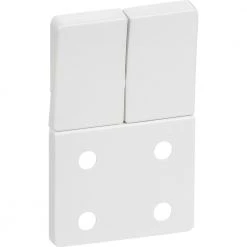 Lauritz Knudsen LK Fuga Afdækning Db.stikkontakt 1 1/2 Modul, U/jord Hvid - 530D69161L