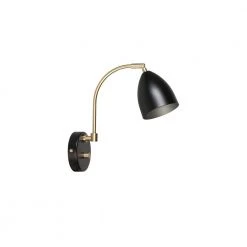 Belid Deluxe 5076 Sort/messing - Væglampe