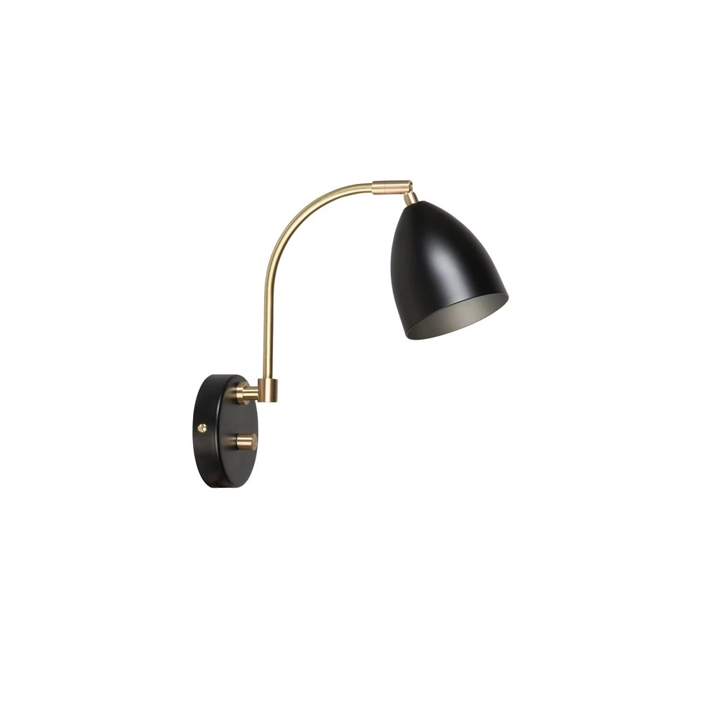Belid Deluxe 5076 Sort/messing - Væglampe 3 Belid Deluxe 5076 Sort/messing - Væglampe