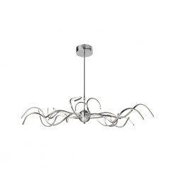 Sompex Loftlampe Octopus LED Metal Satin - Højde 80-130 Cm